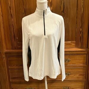 IZOD Cool FX white navy pullover L